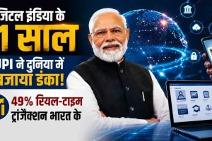 News Critic: डिजिटल इंडिया के 11 साल पूरे होने पर प्रधानमंत्री नरेंद्र मोदी और दुनिया भर में भारत के 49% रियल-टाइम ट्रांजैक्शन (UPI) के दबदबे को दर्शाता न्यूज़ ग्राफिक।