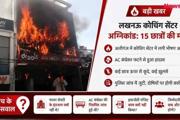 लखनऊ के अलीगंज कोचिंग सेंटर में भीषण आग और 15 छात्रों की मौत की खबर - News Critic