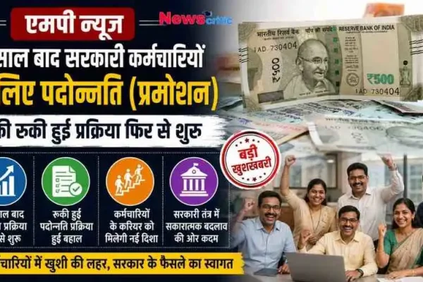 मध्य प्रदेश में 10 साल बाद सरकारी कर्मचारियों के लिए पदोन्नति (प्रमोशन) प्रक्रिया फिर से शुरू होने की खबर।