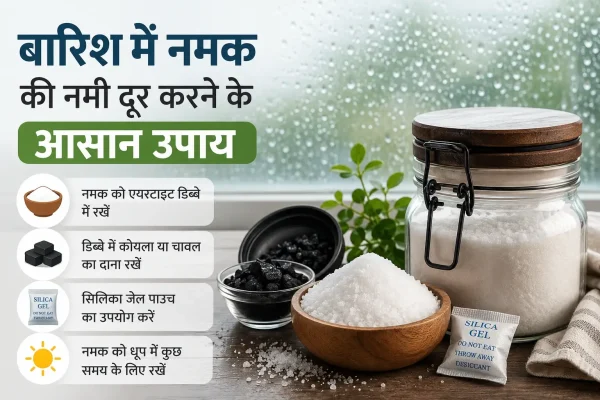 बारिश में नमक की नमी दूर करने के आसान घरेलू उपाय।