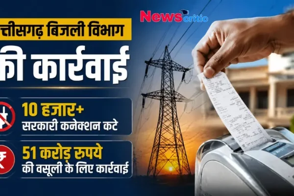 छत्तीसगढ़ बिजली विभाग की कार्रवाई: 10 हजार से अधिक सरकारी कनेक्शन कटे, 51 करोड़ रुपये की वसूली के लिए अभियान - News Critic
