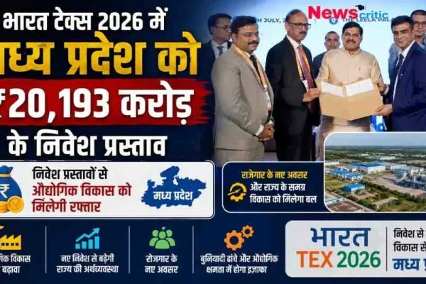 "भारत टेक्स 2026: मध्य प्रदेश को मिले 20,193 करोड़ रुपये के निवेश प्रस्ताव - News Critic"