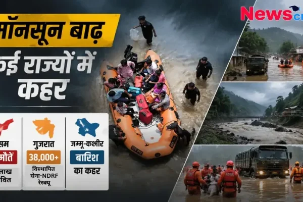 मॉनसून बाढ़: कई राज्यों में कहर, असम, गुजरात और जम्मू-कश्मीर में भारी तबाही - News Critic