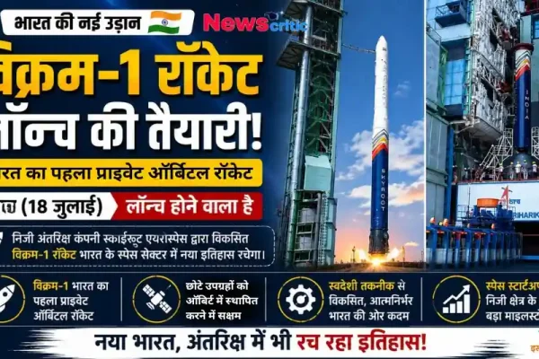 "भारत का पहला प्राइवेट ऑर्बिटल रॉकेट 'विक्रम-1' लॉन्च की तैयारी - News Critic"