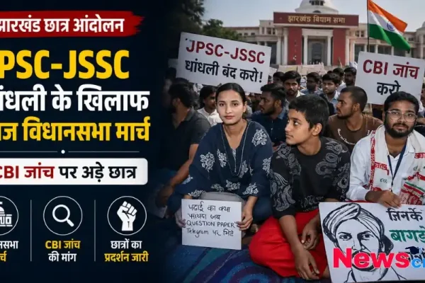 JPSC JSSC आंदोलन विधानसभा मार्च सीबीआई जांच थंबनेल News Critic