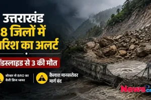 उत्तराखंड के 8 जिलों में भारी बारिश का अलर्ट, लैंडस्लाइड से 3 की मौत, बोल्डर गिरने से BRO का वैली ब्रिज ध्वस्त और कैलाश मानसरोवर मार्ग बंद, देखिए News Critic पर।