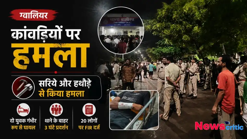 ग्वालियर: कांवड़ियों पर हमला, सरिए और हथौड़े से किया वार - News Critic