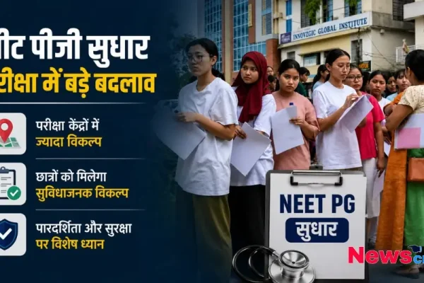 नीट पीजी सुधार: परीक्षा में किए गए बड़े बदलाव, परीक्षा केंद्रों में ज्यादा विकल्प और पारदर्शिता पर विशेष ध्यान, न्यूज़ क्रिटिक पर पढ़ें।