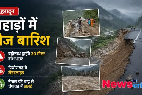 उत्तराखंड के पहाड़ों में तेज बारिश, बदरीनाथ हाईवे के वाशआउट और पिथौरागढ़ में लैंडस्लाइड का दृश्य - न्यूज़ क्रिटिक