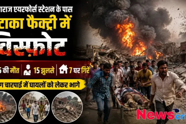 प्रयागराज पटाखा फैक्ट्री में विस्फोट, 5 की मौत और 15 घायल