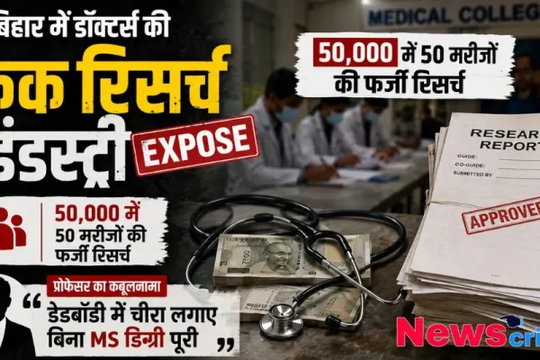 बिहार में फेक रिसर्च का दावा, ₹50 हजार में 50 मरीजों का डेटा