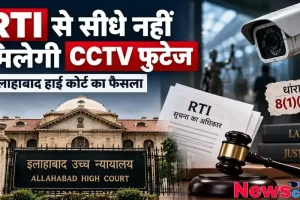 न्यूज़ क्रिटिक: RTI के तहत सीधे CCTV फुटेज नहीं मिलने के इलाहाबाद हाई कोर्ट के अहम फैसले को दर्शाता इन्फोग्राफिक पोस्टर।