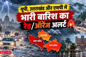 यूपी, उत्तराखंड और एमपी में भारी बारिश का रेड/ऑरेंज अलर्ट: कई इलाकों में मूसलाधार बारिश की चेतावनी