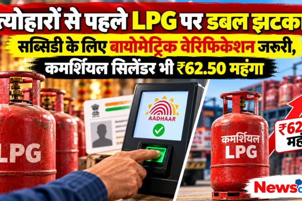 त्योहारों से पहले LPG पर झटका, कमर्शियल सिलेंडर ₹62.50 महंगा और सब्सिडी के लिए बायोमेट्रिक जरूरी - News Critic