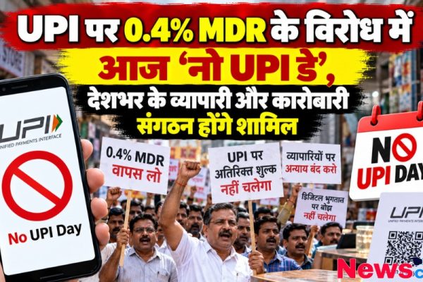 UPI पर 0.4% MDR के विरोध में व्यापारियों का नो यूपीआई डे प्रदर्शन - News Critic