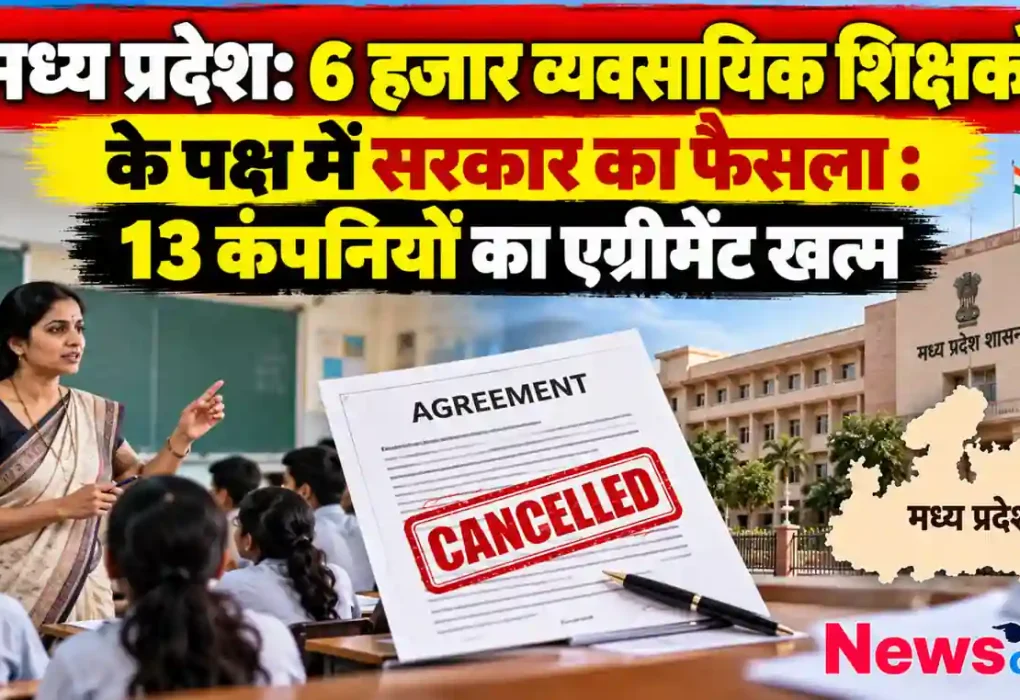 मध्य प्रदेश में 6 हजार व्यावसायिक शिक्षकों के पक्ष में सरकार का फैसला, 13 कंपनियों का एग्रीमेंट खत्म - न्यूज़ क्रिटिक