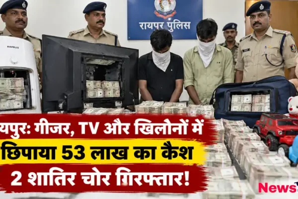 रायपुर में गीजर, टीवी और खिलौनों में 53 लाख का कैश छिपाने वाले 2 शातिर चोर गिरफ्तार - News Critic
