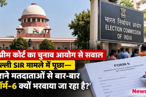 दिल्ली SIR मामले में सुप्रीम कोर्ट ने चुनाव आयोग से पूछा पुराने मतदाताओं से फॉर्म 6 भरवाने का कारण - News Critic